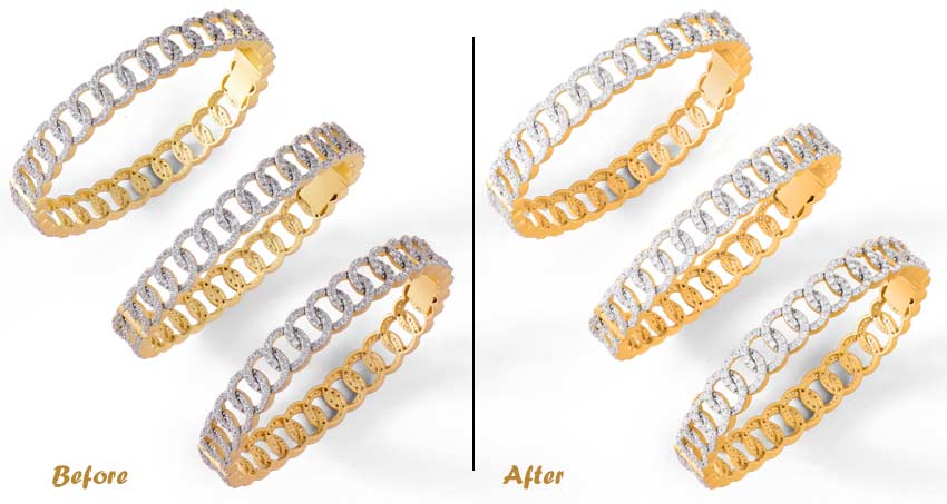 Jewelry image with accurate color correction for a true-to-life display